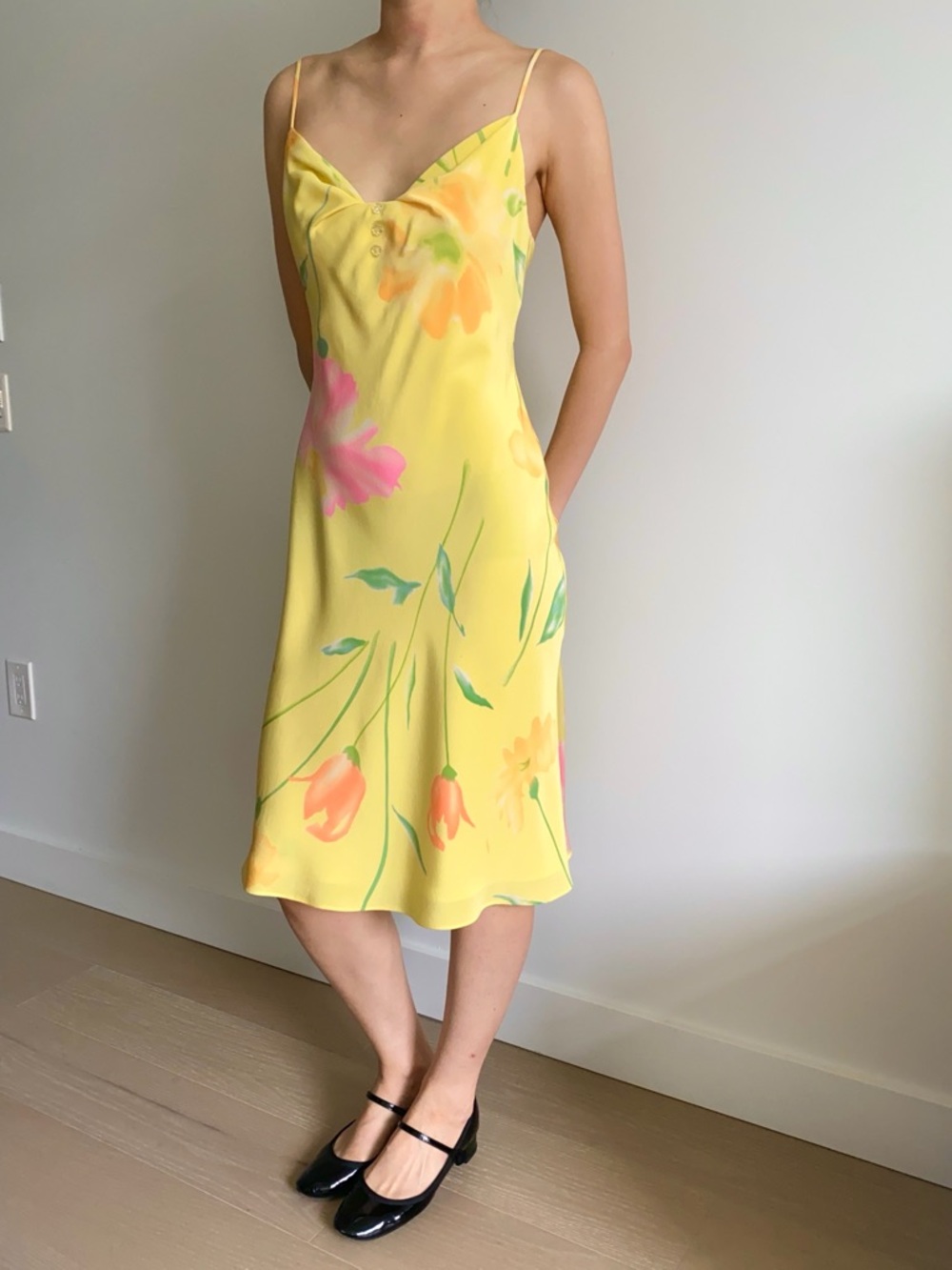 Vintage Ralph lauren silk midi dress